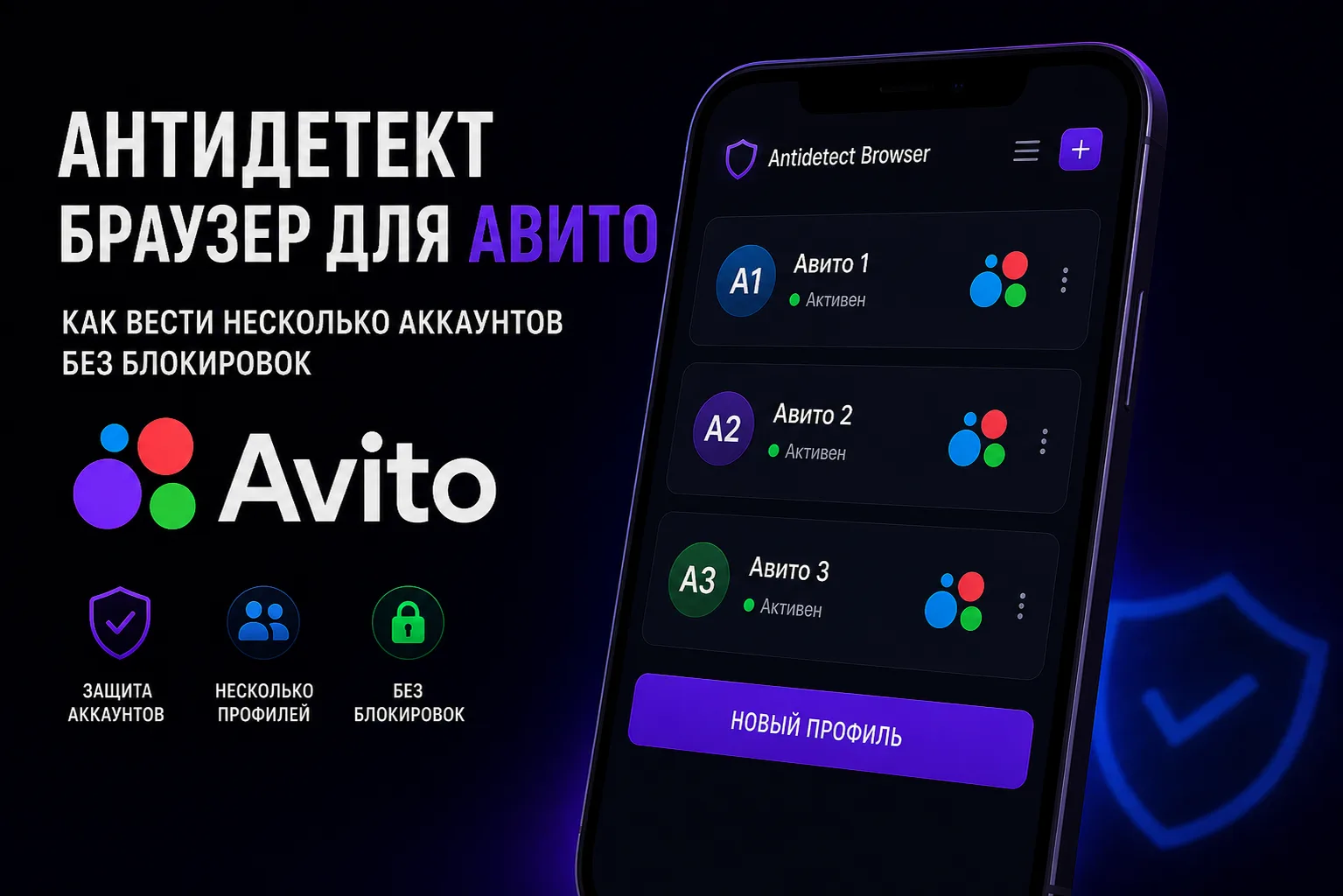 Антидетект браузер для Авито: как вести несколько аккаунтов без блокировок