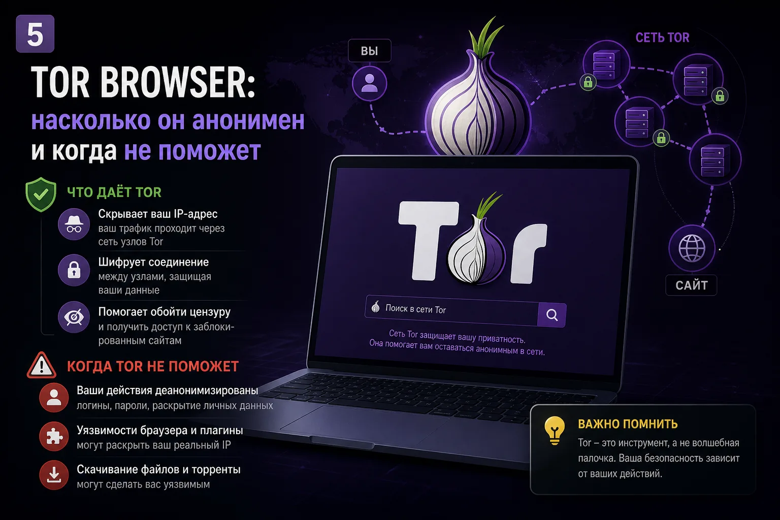 Tor Browser: насколько он анонимен и когда не поможет